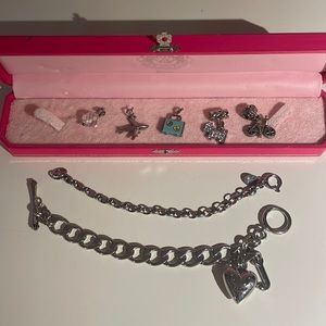 Juicy Couture Silver Bracelets and Charms